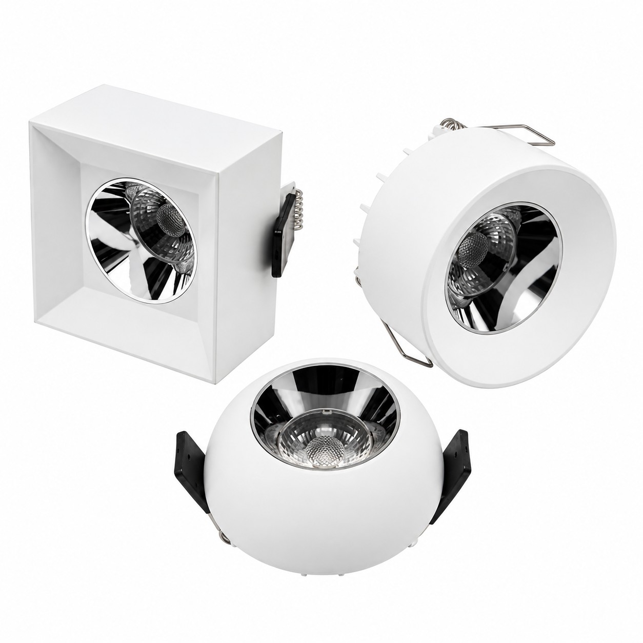 Recessed LED Spotlights with Round and Square Trims | KSNMW Series