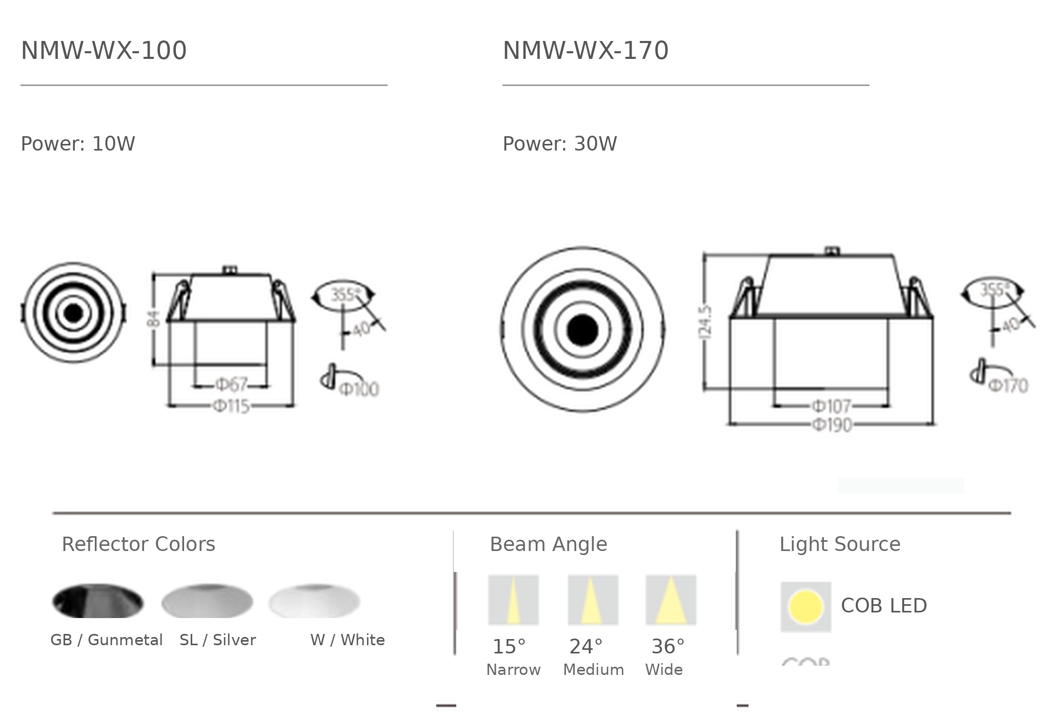 Retractable Adjustable Recessed LED Spotlight | KONS Retractable Adjustable Recessed LED Spotlight | KONS