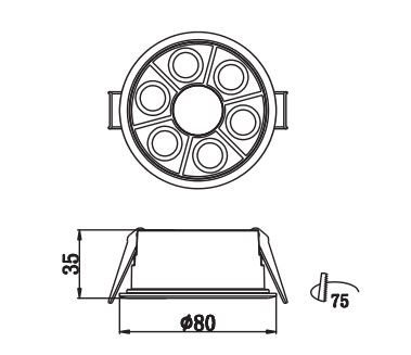 8W SMD Flexbile Combination New Arrival Circular Linear Light image