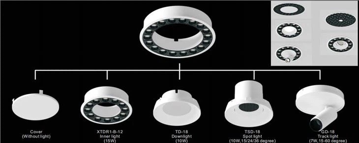SMD 20W 18LIGHTS Circular Recessed Linear Light