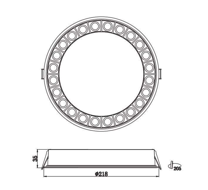 24 Leds 30W Indoor Circular Linear Light 412791dbf7814dcd62eeb4d061bb1a6