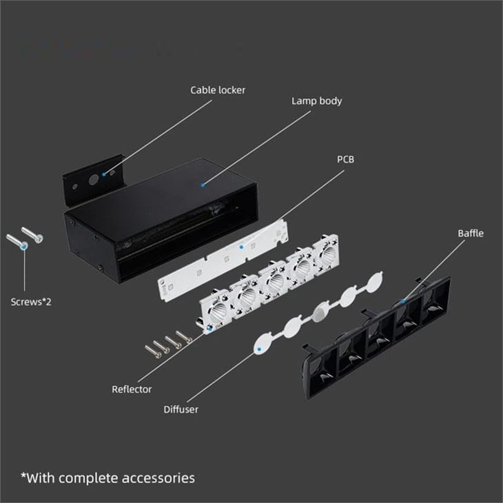 Black Indoor Led Linear Downlight