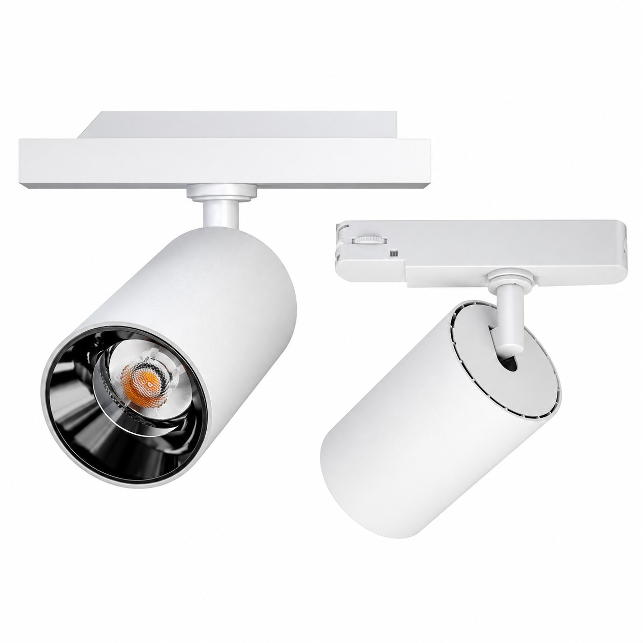 Adjustable LED Track Spotlight with Black or White Reflector | KONS