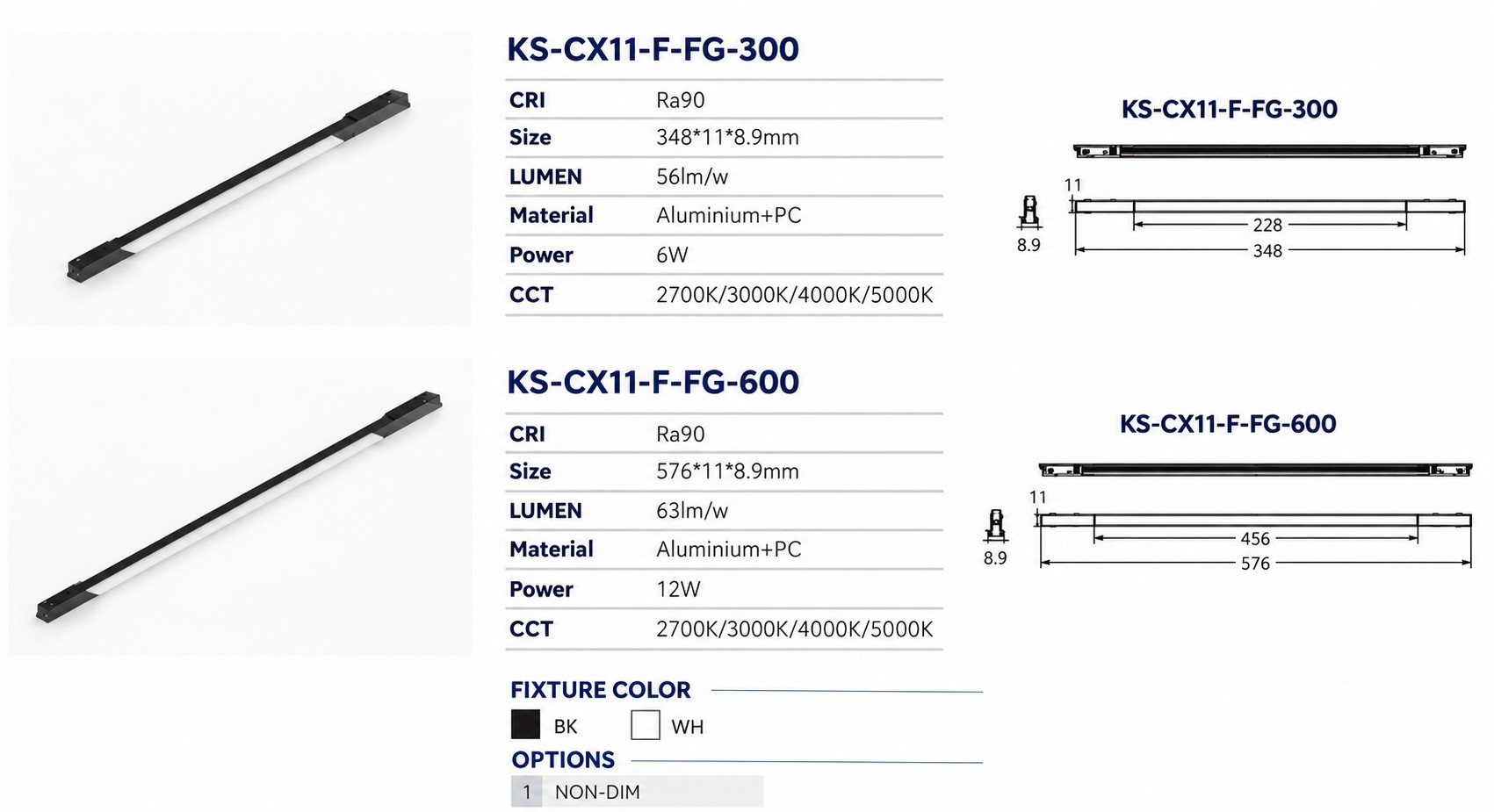 KONS Slim Linear Magnetic Track Light | 6W / 12W | CRI 90 KONS Slim Linear Magnetic Track Light | 6W / 12W | CRI 90
