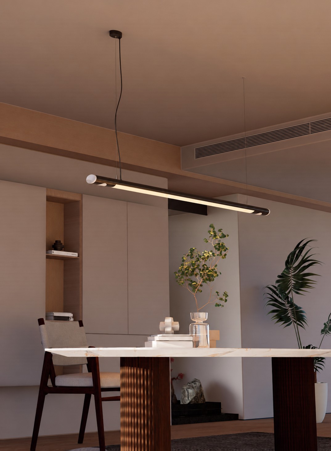KONS KSKD8657 Suspended Linear LED Pendant Light KONS KSKD8657 Suspended Linear LED Pendant Light